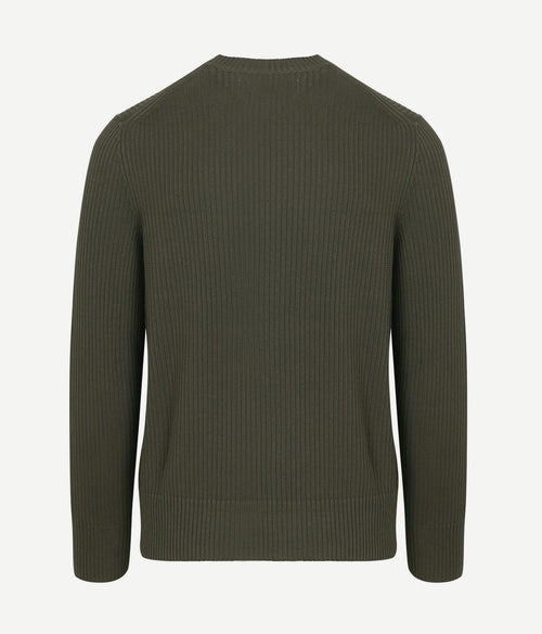 Marc o'polo pullover ribbed groen | Regular-fit