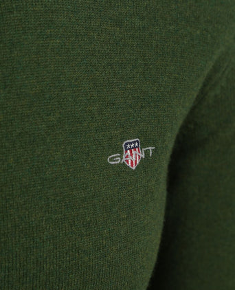 Gant pullover lamswol mosgroen | Regular-fit