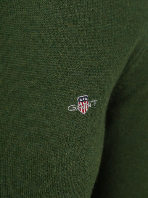 Gant pullover lamswol mosgroen | Regular-fit