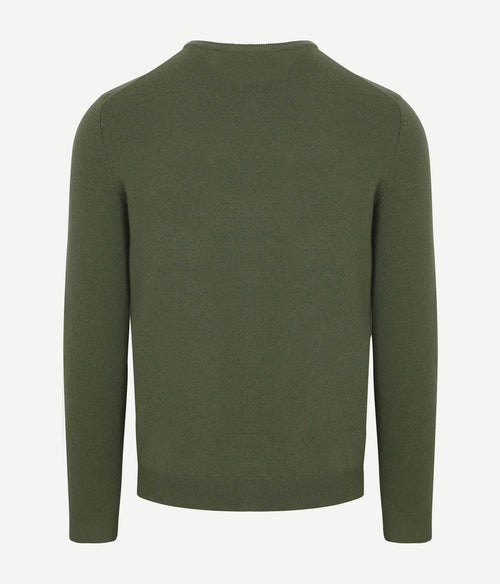 Steppin' Out trui merinowol groen | Regular-fit