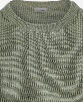Trui wol blend groen