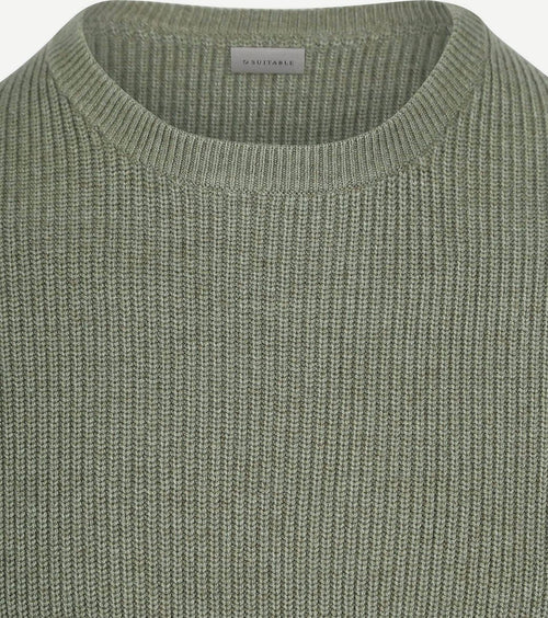 Trui wol blend groen