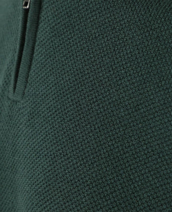 halve rits trui merinowol blend pine groen