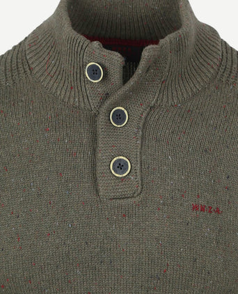 Pullover mocker conor melange army grey