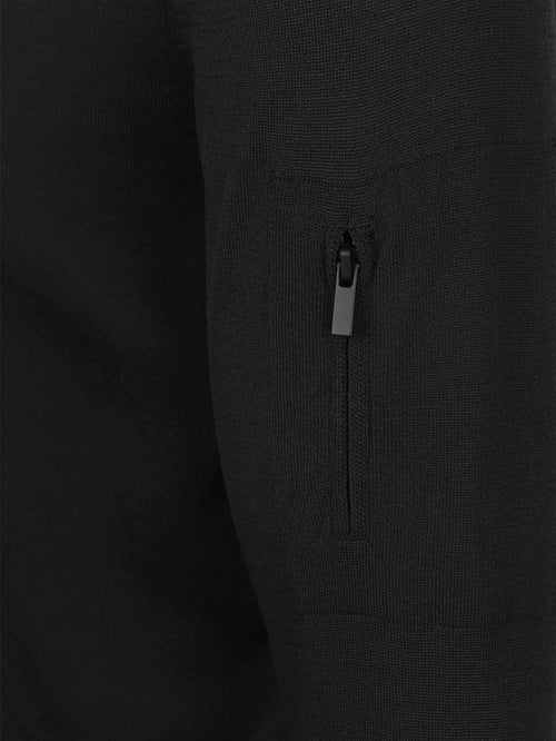 Suitable trui cooldry knit turtleneck zwart | Slim-fit