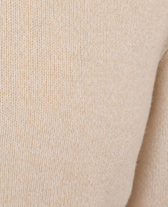 halve rits pullover woolblend sand