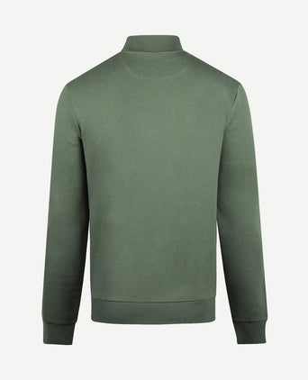 halve rits trui groen