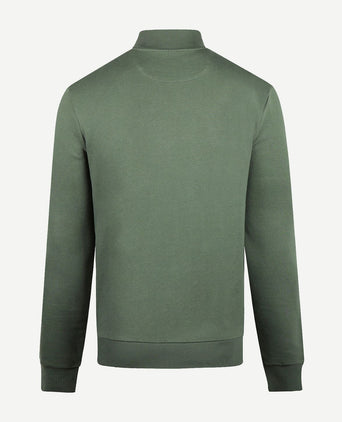 halve rits trui groen