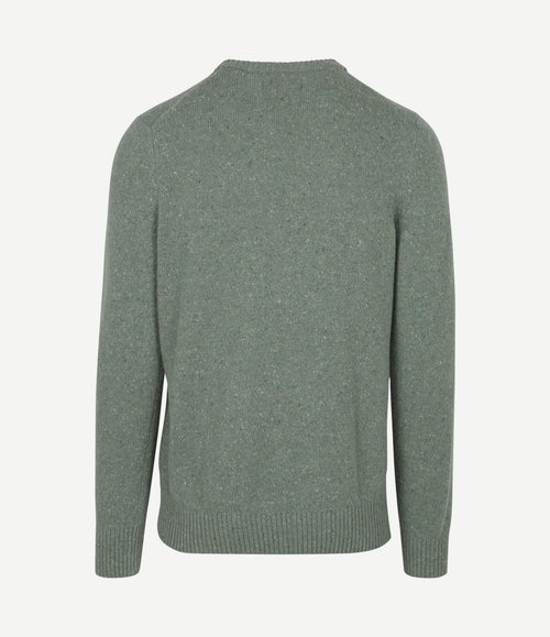 Pullover tweed wol blend groen