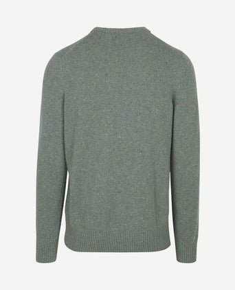 Pullover tweed wol blend groen