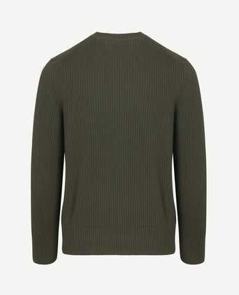 Pullover ribbed groen
