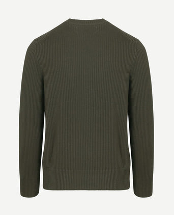Pullover ribbed groen