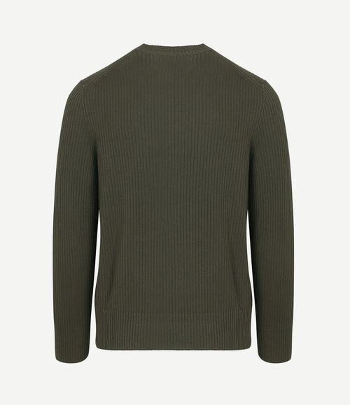 Pullover ribbed groen