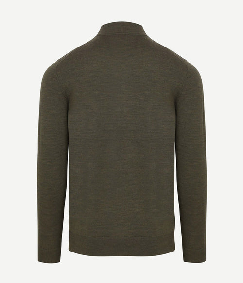 Profuomo turtleneck trui merino olijfgroen