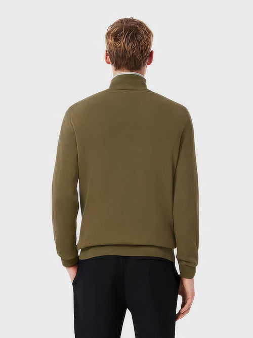 Pullover zipper groen