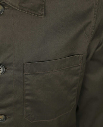 Overshirt twill bruin
