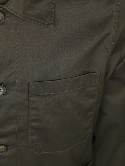 Marc o'polo overshirt twill bruin | Regular-fit