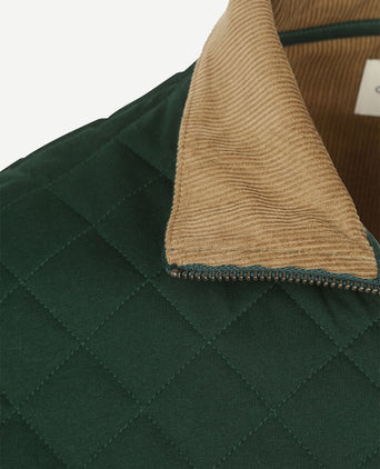 Gant quilted vest donkergroen | Regular-fit