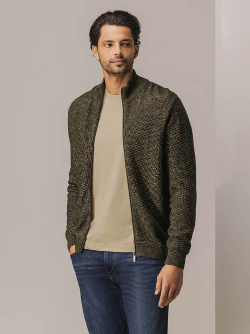 State of Art vest structure melange bruin | Regular-fit