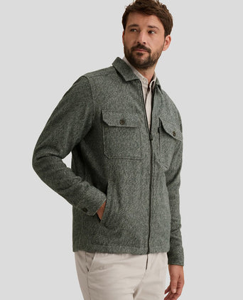 Overshirt brushed groen
