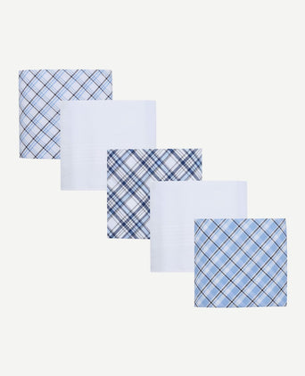 Suitable zakdoeken (5-pack) ruit blauw