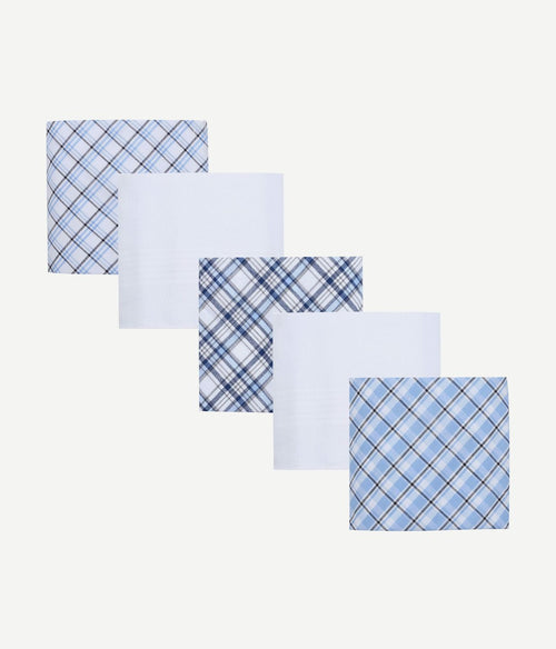 Suitable zakdoeken (5-pack) ruit blauw