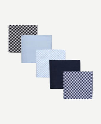 Zakdoeken (5-pack) vichy blauw