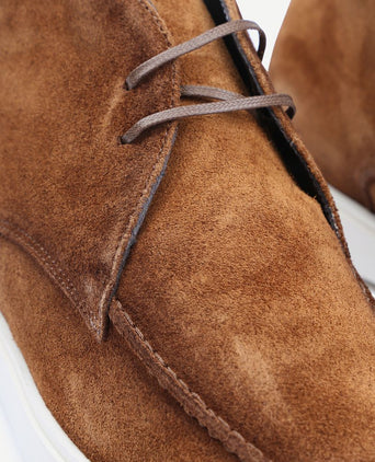 Boy schoen suede bruin