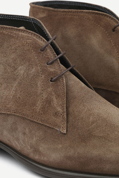 Boy schoen suede taupe