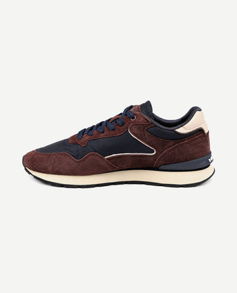 Sneaker city suede burgundy/brown