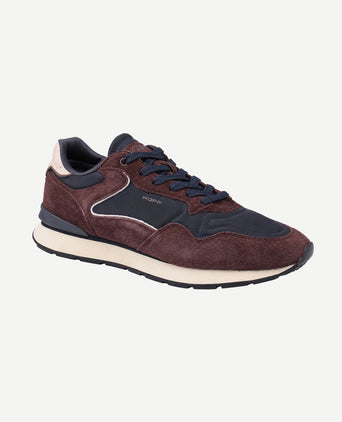 Sneaker city suede burgundy/brown