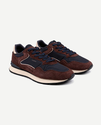 Sneaker city suede burgundy/brown