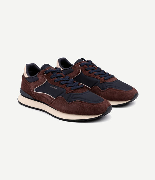 Sneaker city suede burgundy/brown