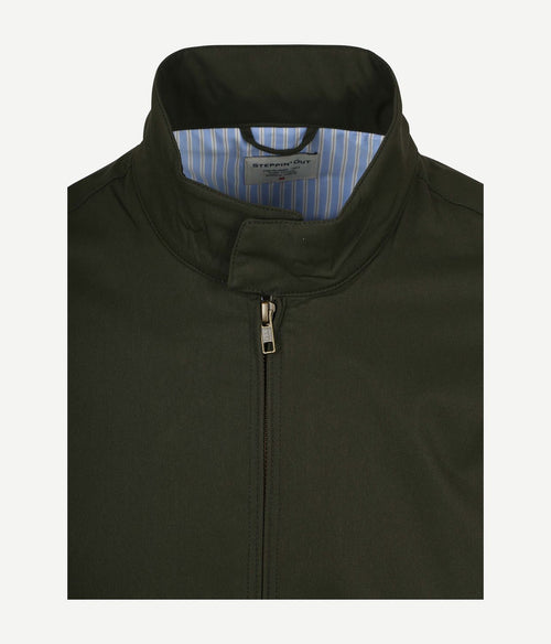 Turbo twill jacket donkergroen