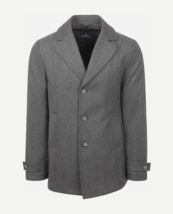 Caban coat wol grijs