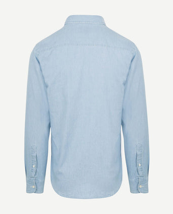 The tommy denim overhemd chambray lichtblauw