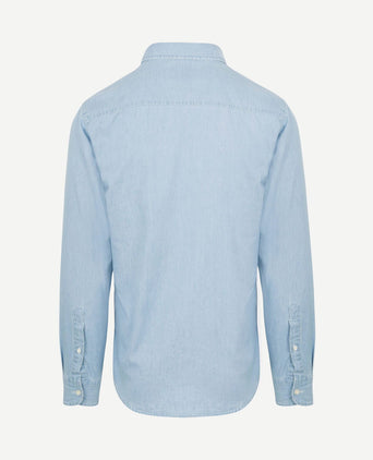 The tommy denim overhemd chambray lichtblauw