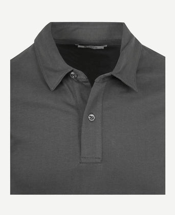 The James poloshirt antraciet