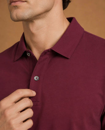 The James poloshirt burgundy