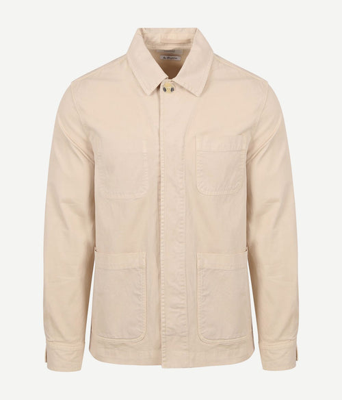King essentials the Benjamin overshirt ecru | Regular-fit