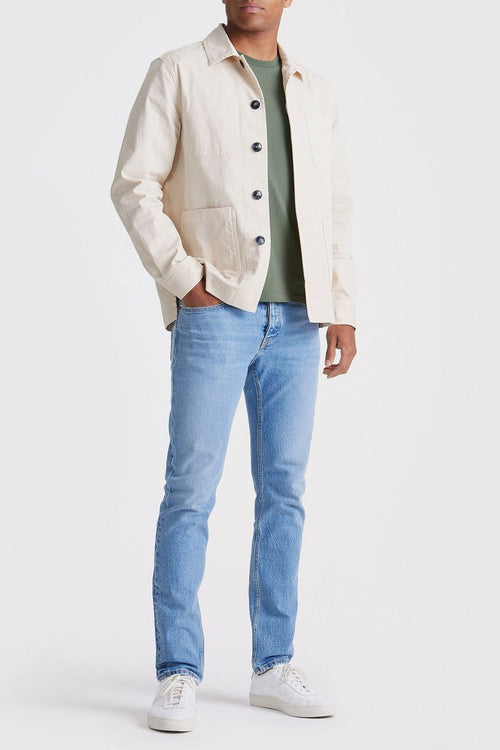 King essentials the Benjamin overshirt ecru | Regular-fit