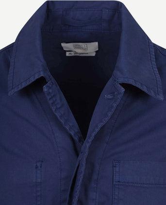King essentials the Benjamin overshirt donkerblauw | Regular-fit