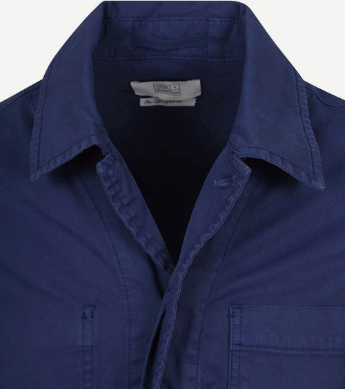 King essentials the Benjamin overshirt donkerblauw | Regular-fit