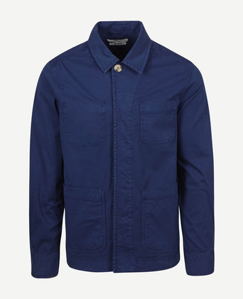 King essentials the Benjamin overshirt donkerblauw | Regular-fit