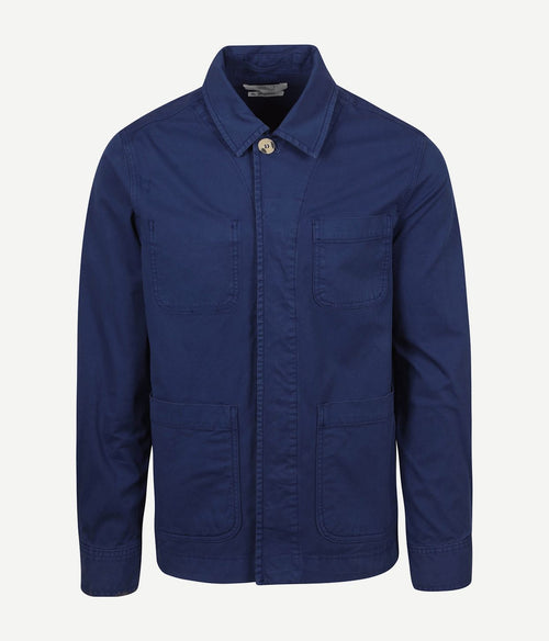 King essentials the Benjamin overshirt donkerblauw | Regular-fit