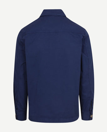 King essentials the Benjamin overshirt donkerblauw | Regular-fit