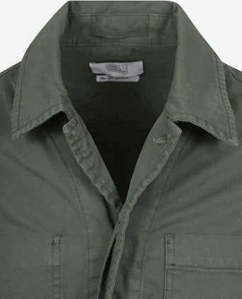 King essentials the Benjamin overshirt olijfgroen | Regular-fit