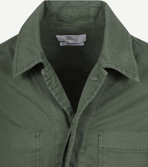King essentials the Benjamin overshirt olijfgroen | Regular-fit
