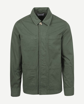 King essentials the Benjamin overshirt olijfgroen | Regular-fit