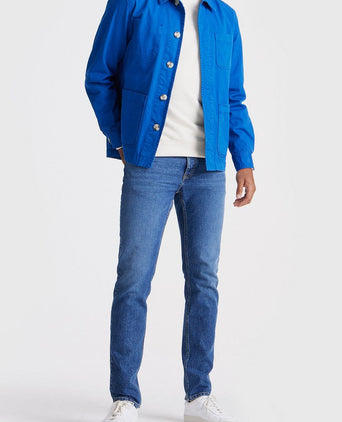 King essentials the Benjamin overshirt royal blauw | Regular-fit